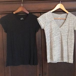 Two J. Crew tees (Size XS).
